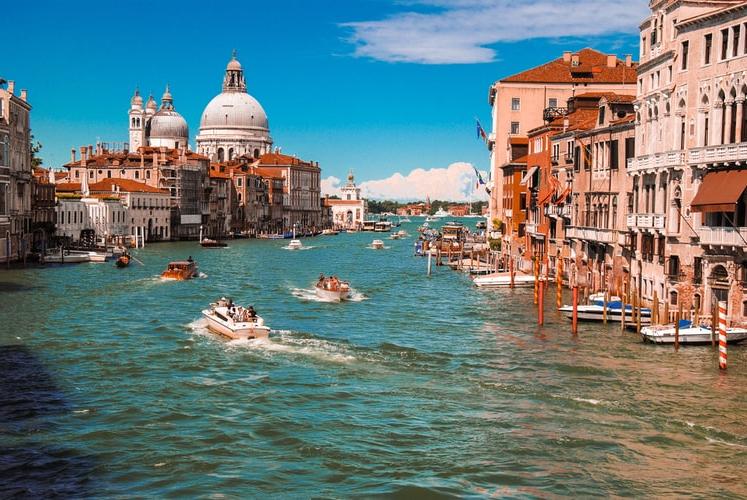 Photo of one of the main waterways in Venice Italy
